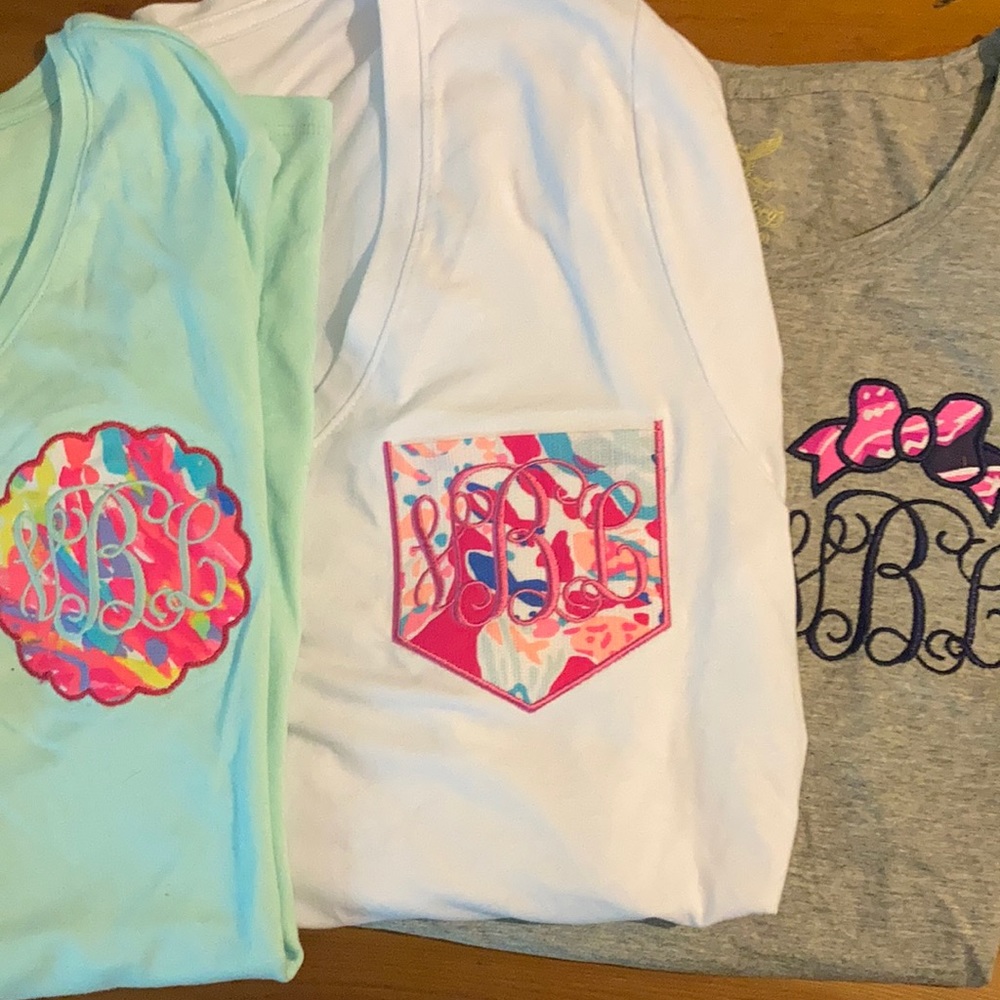 3-JR XXL Monogram T-Shirts VBL NWOT Lilly Inspired